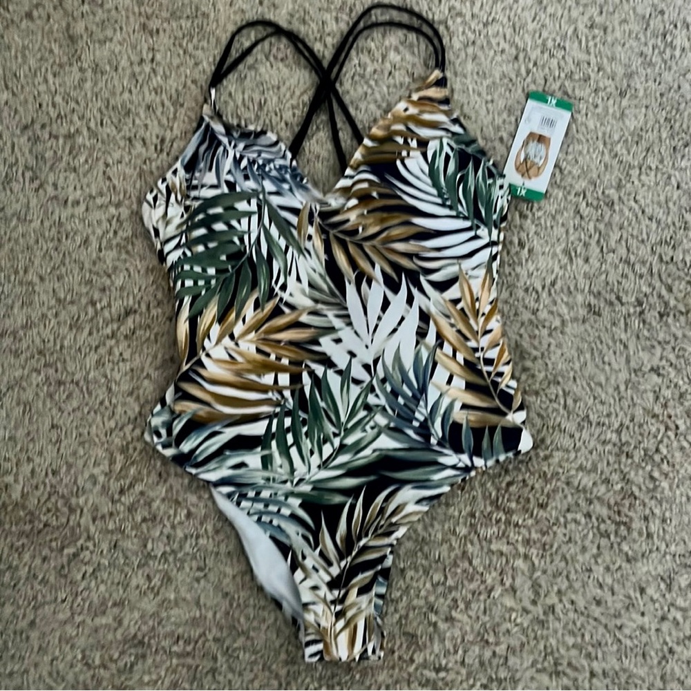Brand new with tags Hurley one piece bathing suit. XL